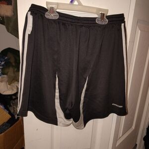 adidas Men's Black and White Athletic Shorts